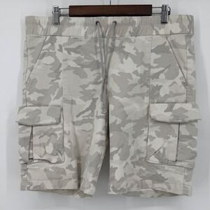 John Elliott Camo Cargo Shorts Drawstring Mens Camo Gray Size 3 Large Japan
